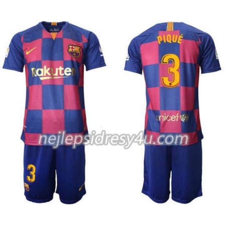 Fotbalový Dres FC Barcelona Pique 3 Dětské Domácí 2019/20